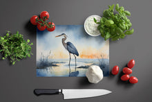 Load image into Gallery viewer, Blue Heron Barely Lit Sky Glass Cutting Boards – Durable, Decorative Kitchen Art