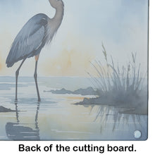 Load image into Gallery viewer, Blue Heron Barely Lit Sky Glass Cutting Boards – Durable, Decorative Kitchen Art