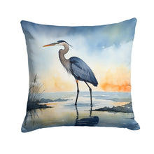Load image into Gallery viewer, Blue Heron Barely Lit Sky Throw Pillow - 14x14 Decorative Pillow – Art for Your Home &amp; Patio