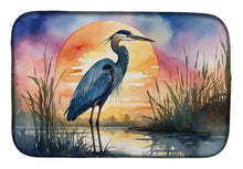 Load image into Gallery viewer, Blue Heron Setting Sun Dish Drying Mat