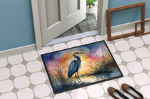 Load image into Gallery viewer, Blue Heron Setting Sun Doormat - 18X27 Indoor / Outdoor Rug | Made in USA