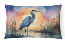 Load image into Gallery viewer, Blue Heron Setting Sun Throw Pillow