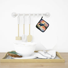 Load image into Gallery viewer, Blue Heron Setting Sun Pot Holders - Set of 2 Decorative Kitchen Helpers | Made in the USA