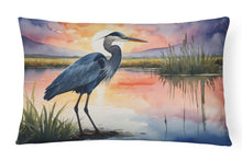 Load image into Gallery viewer, Blue Heron Setting Sun Throw Pillow