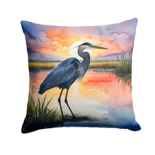 Load image into Gallery viewer, Blue Heron Setting Sun Throw Pillow