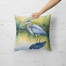 Load image into Gallery viewer, Blue Heron Stalking Prey Throw Pillow
