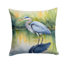 Load image into Gallery viewer, Blue Heron Stalking Prey Throw Pillow