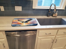 Load image into Gallery viewer, Pelican Fyling at Sunrise Dish Drying Mat