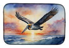 Load image into Gallery viewer, Pelican Fyling at Sunrise Dish Drying Mat