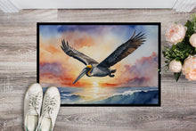Load image into Gallery viewer, Pelican Fyling at Sunrise Doormat - 18X27 Indoor / Outdoor Rug | Made in USA