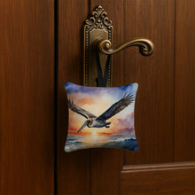 Load image into Gallery viewer, Pelican Fyling at Sunrise Hanging Square Fabric Ornament 3.5 × 3.5