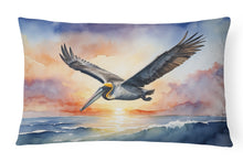 Load image into Gallery viewer, Pelican Fyling at Sunrise Throw Pillow