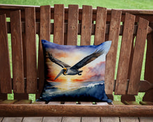 Load image into Gallery viewer, Pelican Fyling at Sunrise Throw Pillow - 14x14 Decorative Pillow – Art for Your Home &amp; Patio