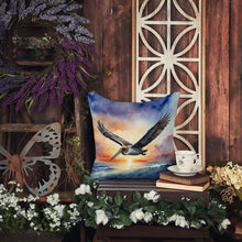 Load image into Gallery viewer, Pelican Fyling at Sunrise Throw Pillow