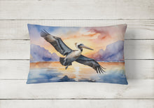 Load image into Gallery viewer, Pelican Fyling at Sunrise Throw Pillow