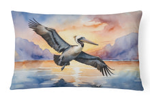 Load image into Gallery viewer, Pelican Fyling at Sunrise Throw Pillow