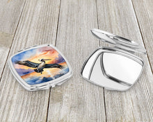 Load image into Gallery viewer, Pelican Fyling at Sunrise Compact Mirror – Stylish Purse Mirror with Artistic Covers