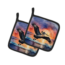 Load image into Gallery viewer, Pelican Fiery Sunset Pot Holders - Set of 2 Decorative Kitchen Helpers | Made in the USA
