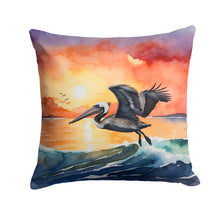 Load image into Gallery viewer, Pelican Fiery Sunset Throw Pillow - 14x14 Decorative Pillow – Art for Your Home &amp; Patio