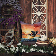 Load image into Gallery viewer, Pelican Fiery Sunset Throw Pillow