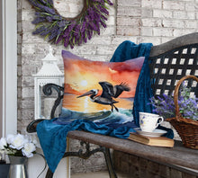 Load image into Gallery viewer, Pelican Fiery Sunset Throw Pillow