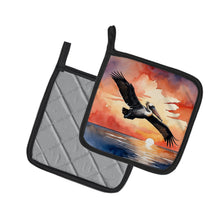 Load image into Gallery viewer, Pelican Fiery Sunset Pot Holders - Set of 2 Decorative Kitchen Helpers | Made in the USA