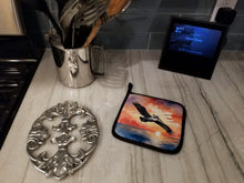Load image into Gallery viewer, Pelican Fiery Sunset Pot Holders - Set of 2 Decorative Kitchen Helpers | Made in the USA