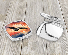 Load image into Gallery viewer, Pelican Fiery Sunset Compact Mirror – Stylish Purse Mirror with Artistic Covers
