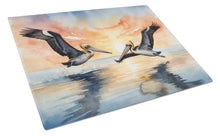 Load image into Gallery viewer, Pelicans Flying Glass Cutting Boards – Durable, Decorative Kitchen Art