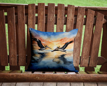Load image into Gallery viewer, Pelicans Flying Throw Pillow - 14x14 Decorative Pillow – Art for Your Home &amp; Patio
