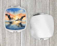 Load image into Gallery viewer, Pelicans Flying Compact Mirror – Stylish Purse Mirror with Artistic Covers