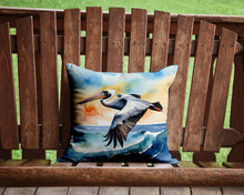 Load image into Gallery viewer, Pelican Soaring Throw Pillow - 14x14 Decorative Pillow – Art for Your Home &amp; Patio