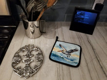 Load image into Gallery viewer, Pelican Soaring Pot Holders - Set of 2 Decorative Kitchen Helpers | Made in the USA