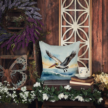 Load image into Gallery viewer, Pelican Soaring Throw Pillow