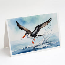 Load image into Gallery viewer, Black Skimmer Greeting Cards - Blank Note Cards – 8-Pack of Artist-Designed Cards with Envelopes