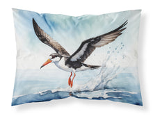 Load image into Gallery viewer, Black Skimmer Standard Pillowcase – Artistic Decorative Front, White Back
