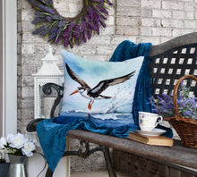 Load image into Gallery viewer, Black Skimmer Throw Pillow