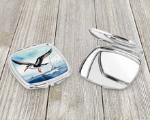 Load image into Gallery viewer, Black Skimmer Compact Mirror – Stylish Purse Mirror with Artistic Covers