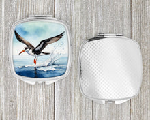 Load image into Gallery viewer, Black Skimmer Compact Mirror – Stylish Purse Mirror with Artistic Covers