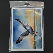 Load image into Gallery viewer, Gull Flying Low Greeting Cards - Blank Note Cards – 8-Pack of Artist-Designed Cards with Envelopes