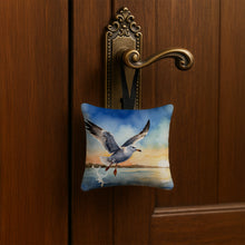 Load image into Gallery viewer, Gull Flying Low Hanging Square Fabric Ornament 3.5 × 3.5