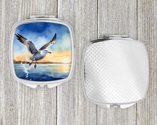 Load image into Gallery viewer, Gull Flying Low Compact Mirror – Stylish Purse Mirror with Artistic Covers