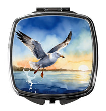 Load image into Gallery viewer, Gull Flying Low Compact Mirror – Stylish Purse Mirror with Artistic Covers