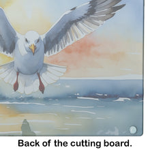 Load image into Gallery viewer, Gull Flying Low Glass Cutting Boards – Durable, Decorative Kitchen Art