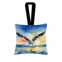 Load image into Gallery viewer, Gull Flying Low Hanging Square Fabric Ornament 3.5 × 3.5