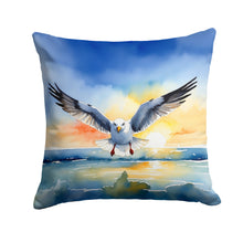 Load image into Gallery viewer, Gull Flying Low Throw Pillow - 14x14 Decorative Pillow – Art for Your Home &amp; Patio