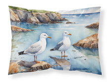 Load image into Gallery viewer, Gulls Scavenging Standard Pillowcase – Artistic Decorative Front, White Back