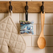 Load image into Gallery viewer, Gulls Scavenging Hanging Square Fabric Ornament 3.5 × 3.5