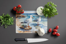 Load image into Gallery viewer, Gulls Scavenging Glass Cutting Boards – Durable, Decorative Kitchen Art