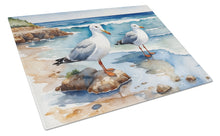 Load image into Gallery viewer, Gulls Scavenging Glass Cutting Boards – Durable, Decorative Kitchen Art